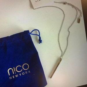 Silver bar necklace, Nico New York